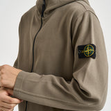 Felpa uomo con zip e cappuccio verde 6100020 S0472V005G STONE ISLAND 