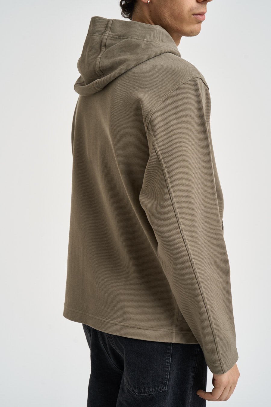 Felpa uomo con zip e cappuccio verde 6100020 S0472V005G STONE ISLAND 