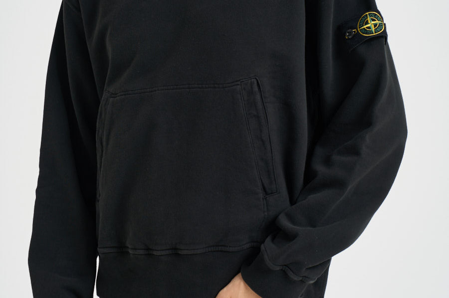 Felpa uomo con cappuccio nera 6100023 S0A20V0029 STONE ISLAND 