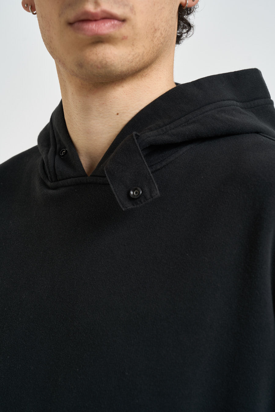 Felpa uomo con cappuccio nera 6100023 S0A20V0029 STONE ISLAND 