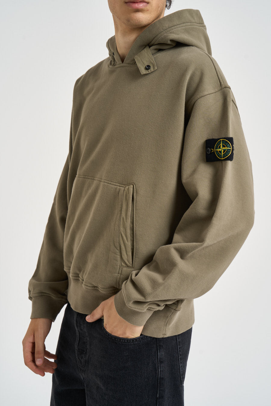 Felpa uomo con cappuccio verde 6100023 S0A20V005G STONE ISLAND 