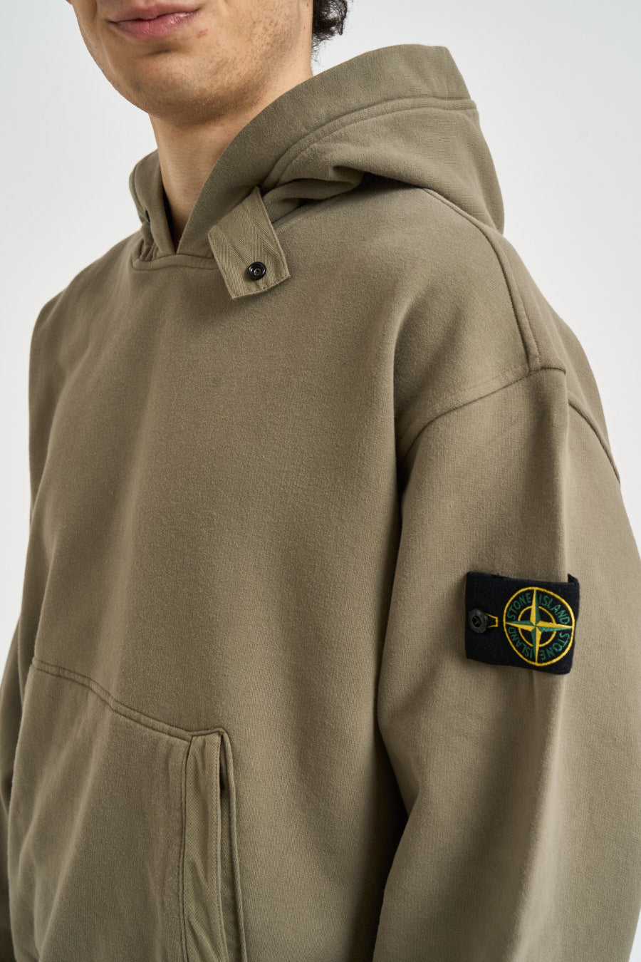 Felpa uomo con cappuccio verde 6100023 S0A20V005G STONE ISLAND 