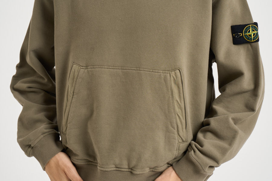 Felpa uomo con cappuccio verde 6100023 S0A20V005G STONE ISLAND 