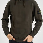 Felpa uomo con cappuccio verde 6100048 S0A20V0078 STONE ISLAND 