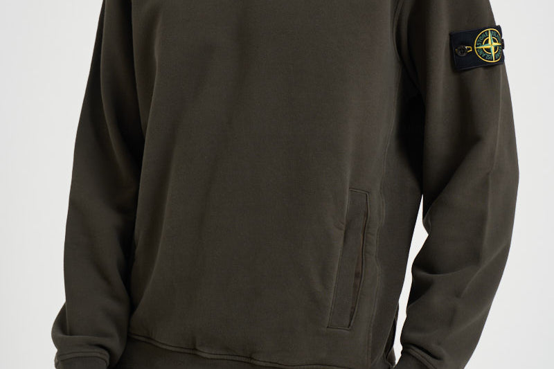 Felpa uomo con cappuccio verde 6100048 S0A20V0078 STONE ISLAND 