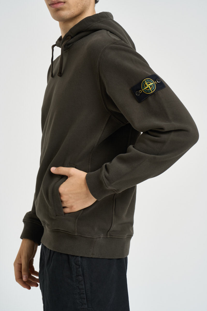 Felpa uomo con cappuccio verde 6100048 S0A20V0078 STONE ISLAND 