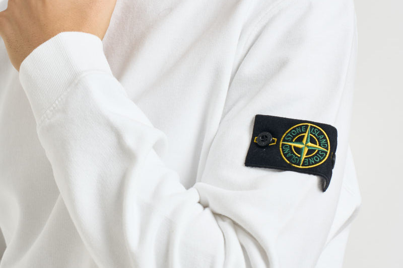 Felpa uomo girocollo bianca 6100049 S0A20V0001 STONE ISLAND 