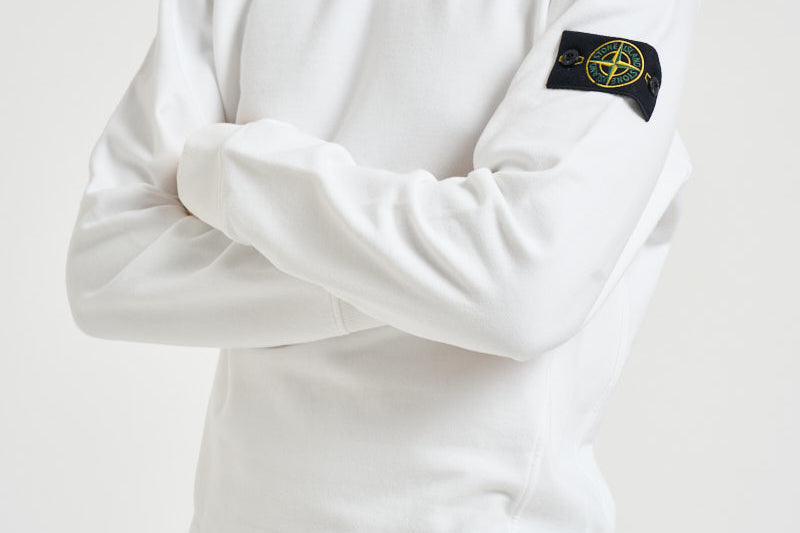Felpa uomo girocollo bianca 6100049 S0A20V0001 STONE ISLAND 