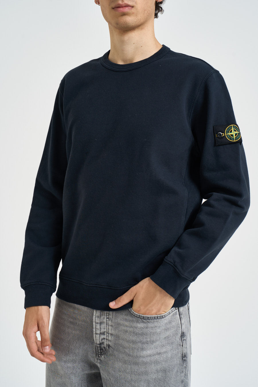 Felpa uomo girocollo blu 6100049 S0A20V0020 STONE ISLAND 