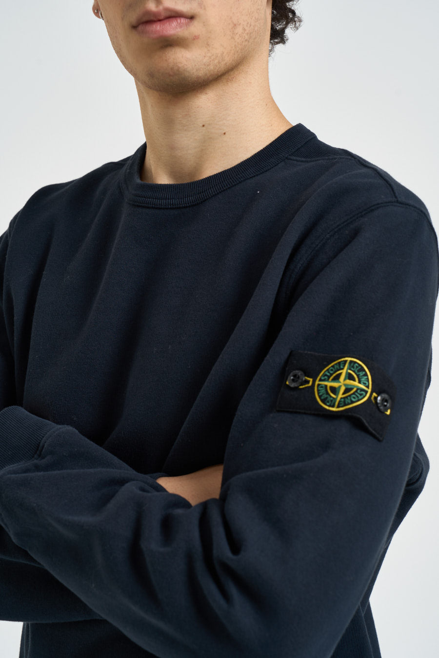 Felpa uomo girocollo blu 6100049 S0A20V0020 STONE ISLAND 