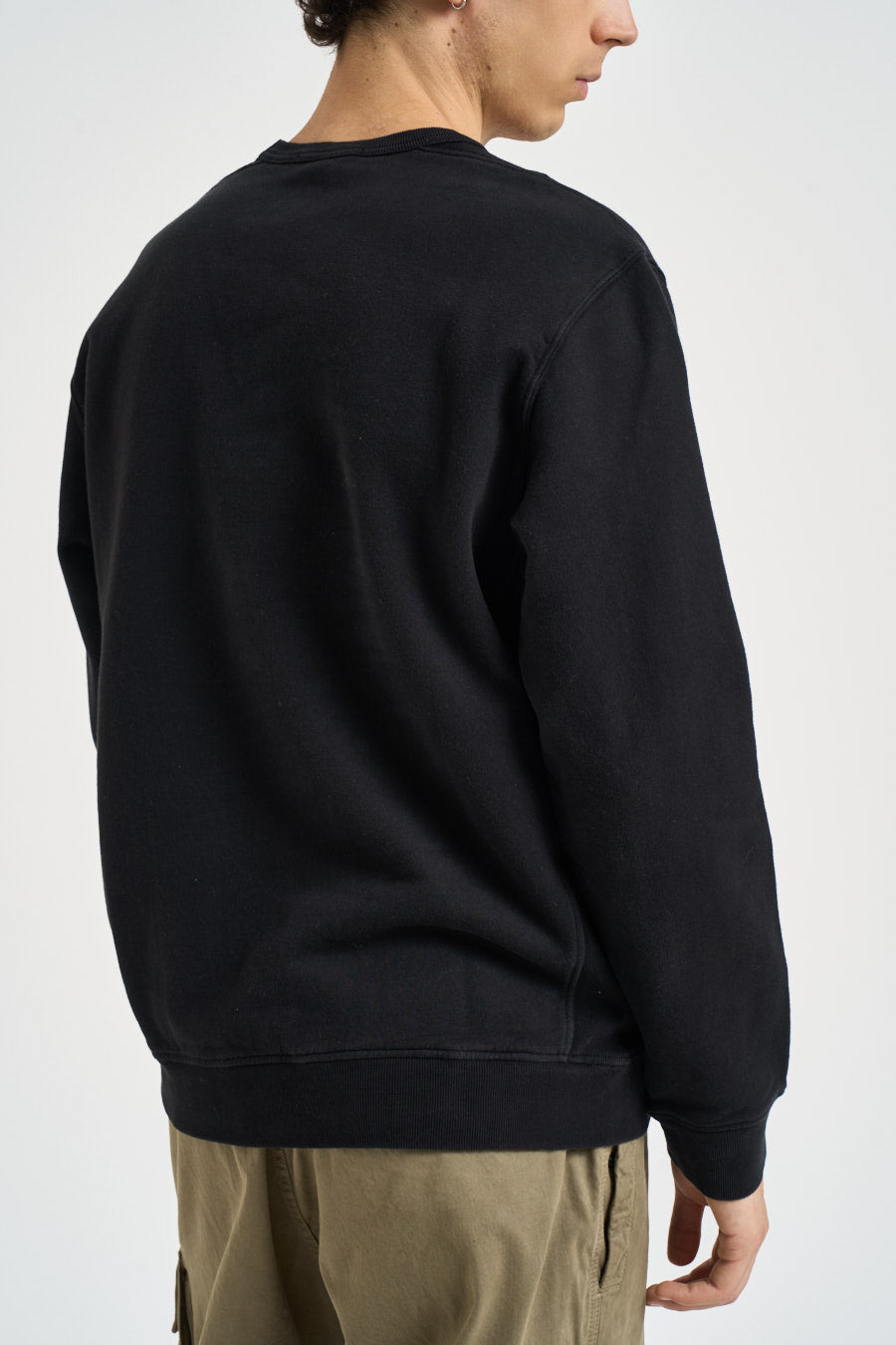 Felpa uomo girocollo nera 6100049 S0A20V0029 STONE ISLAND 