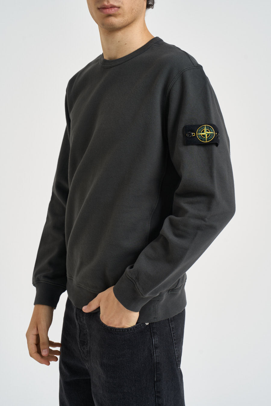 Felpa uomo girocollo grigio 6100049 S0A20V0062 STONE ISLAND 