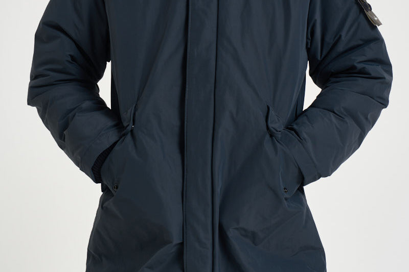 Piumino uomo lungo blu navy 7100002 S0A26V0020 STONE ISLAND 