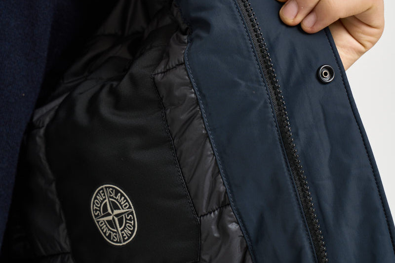 Piumino uomo lungo blu navy 7100002 S0A26V0020 STONE ISLAND 