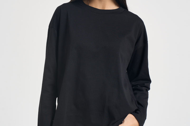 Maglia donna a maniche lunghe nera 11771 NERO SUSY MIX 