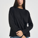 Maglia donna a maniche lunghe nera 11771 NERO SUSY MIX 