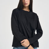 Maglia donna a maniche lunghe nera 11771 NERO SUSY MIX 