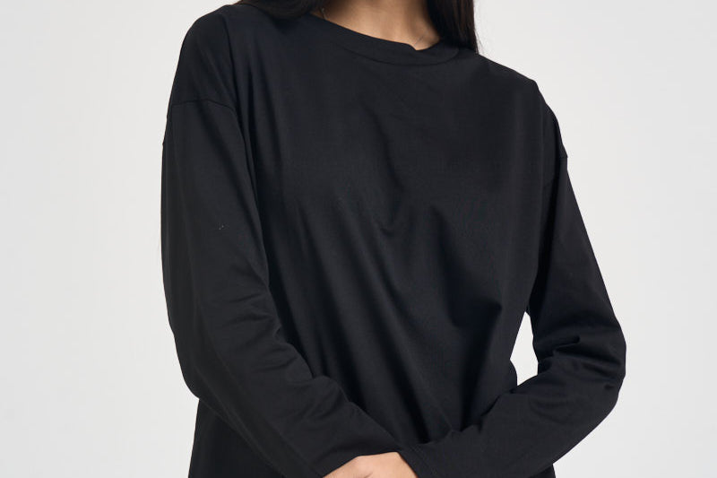 Maglia donna a maniche lunghe nera 11771 NERO SUSY MIX 
