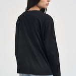 Maglia donna a maniche lunghe nera 11771 NERO SUSY MIX 