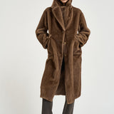 Cappotto donna in ecopelliccia marrone 9138 MJ3 SWORD 6.6.44 