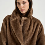 Cappotto donna in ecopelliccia marrone 9138 MJ3 SWORD 6.6.44 
