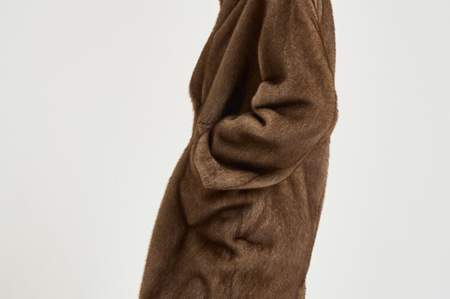 Cappotto donna in ecopelliccia marrone 9138 MJ3 SWORD 6.6.44 