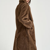 Cappotto donna in ecopelliccia marrone 9138 MJ3 SWORD 6.6.44 