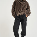 Bomber donna in ecovisone marrone 9142 MJ4 SWORD 6.6.44 