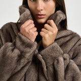Bomber donna in ecovisone marrone 9142 MJ4 SWORD 6.6.44 