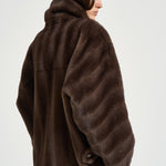 Giacca donna in ecopelliccia marrone 9200 PM1 SWORD 6.6.44 