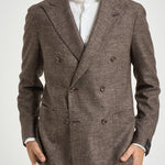 Blazer uomo Vesuvio doppiopetto marrone 1SVS20K C90044F3299 TAGLIATORE 