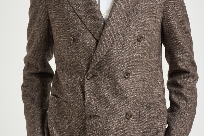 Blazer uomo Vesuvio doppiopetto marrone 1SVS20K C90044F3299 TAGLIATORE 