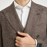 Blazer uomo Vesuvio doppiopetto marrone 1SVS20K C90044F3299 TAGLIATORE 