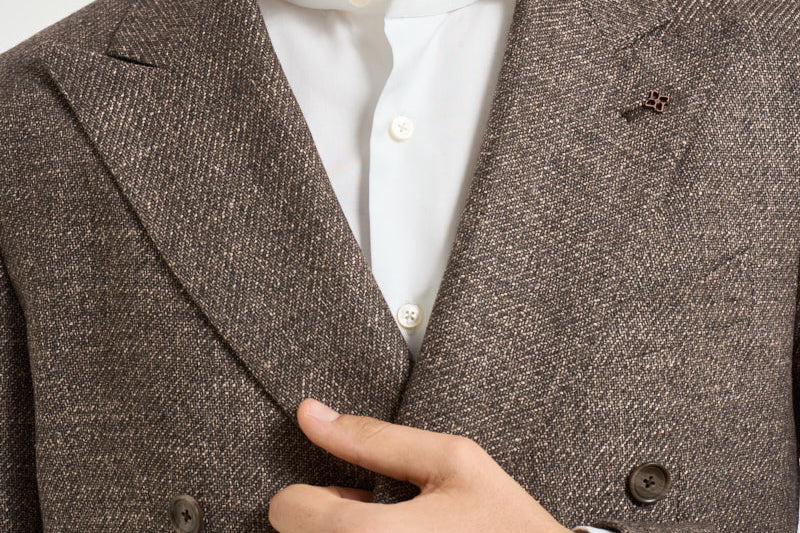 Blazer uomo Vesuvio doppiopetto marrone 1SVS20K C90044F3299 TAGLIATORE 