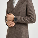 Blazer uomo Vesuvio doppiopetto marrone 1SVS20K C90044F3299 TAGLIATORE 