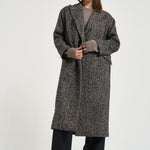 Cappotto donna Linden spinato nero e panna 340218 EN837 TAGLIATORE 