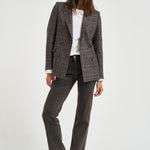 Blazer donna Jparigi a quadri grigio 340361 ET842 TAGLIATORE 