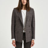 Blazer donna Jparigi a quadri grigio 340361 ET842 TAGLIATORE 