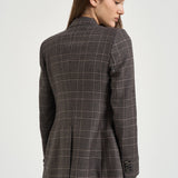 Blazer donna Jparigi a quadri grigio 340361 ET842 TAGLIATORE 