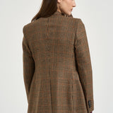 Blazer donna Jparigi a quadri cammello 440073 M1364 TAGLIATORE 
