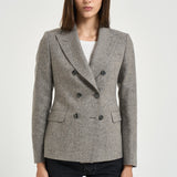 Blazer donna Coreen doppiopetto grigio mélange 610017 G1199 TAGLIATORE 