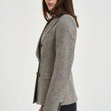 Blazer donna Coreen doppiopetto grigio mélange 610017 G1199 TAGLIATORE 