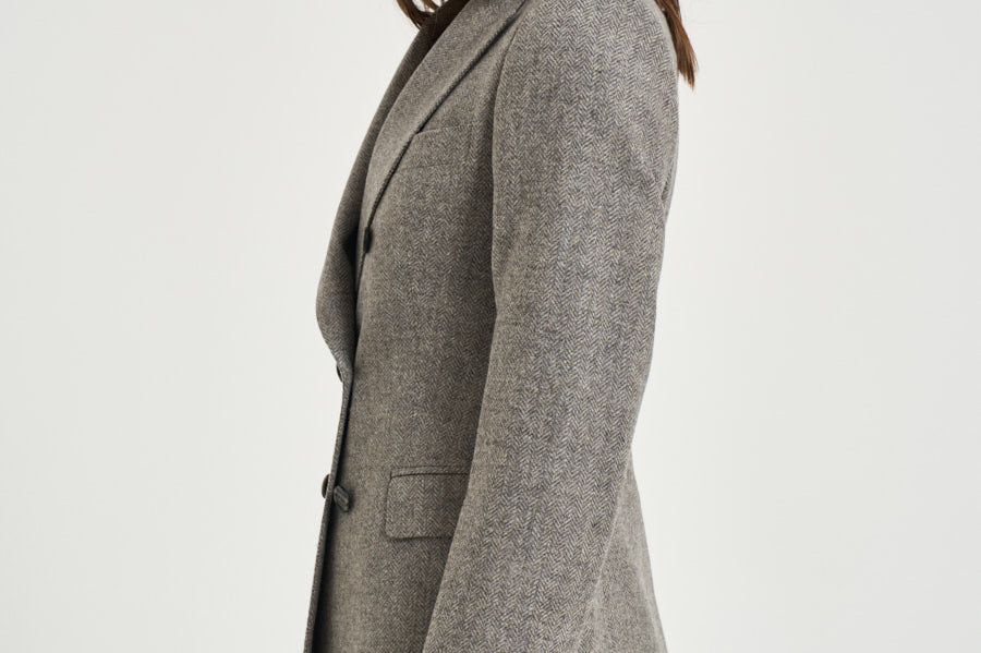 Blazer donna Coreen doppiopetto grigio mélange 610017 G1199 TAGLIATORE 