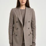 Tailleur donna Parigi gessato tortora 930005 T1296 TAGLIATORE 
