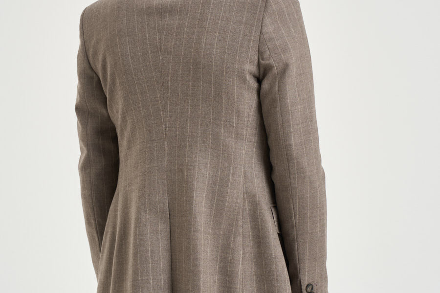 Tailleur donna Parigi gessato tortora 930005 T1296 TAGLIATORE 