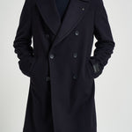 Cappotto uomo doppiopetto blu notte ARDEN 350001B5054 TAGLIATORE 