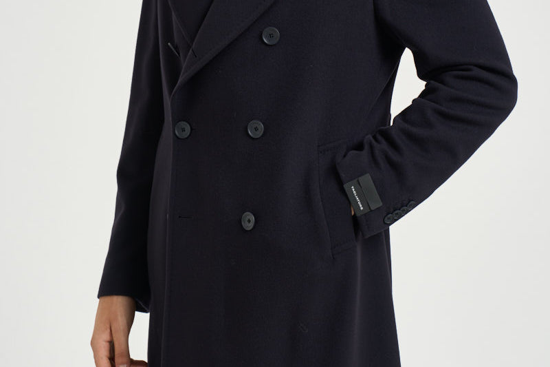 Cappotto uomo doppiopetto blu notte ARDEN 350001B5054 TAGLIATORE 
