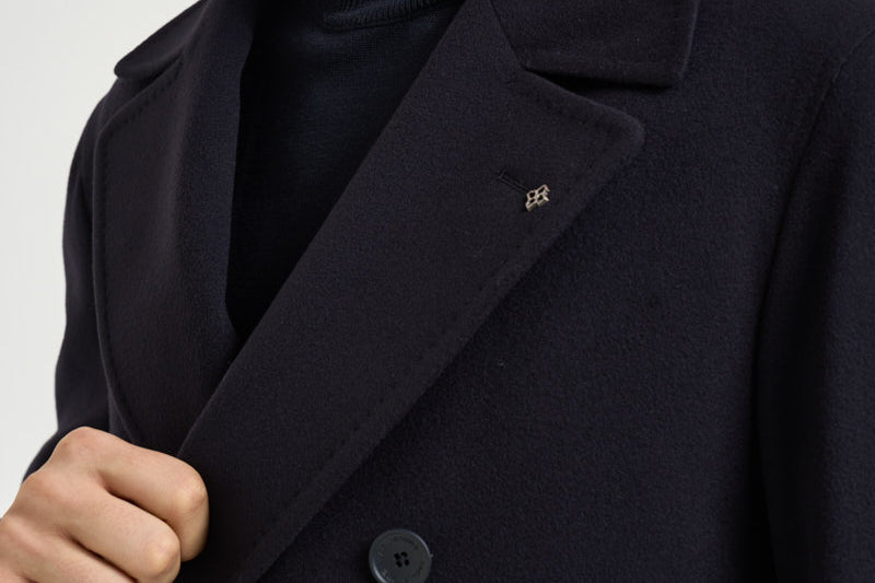 Cappotto uomo doppiopetto blu notte ARDEN 350001B5054 TAGLIATORE 