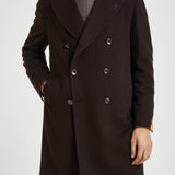 Cappotto uomo doppiopetto marrone scuro ARDEN 350001EM940 TAGLIATORE 