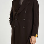 Cappotto uomo doppiopetto marrone scuro ARDEN 350001EM940 TAGLIATORE 